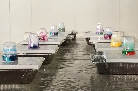 Studio can be setup for 'messy' arts