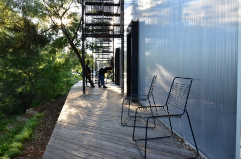 rear decking - smackbang on the Merri Creek!