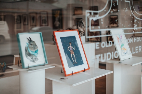 View of Studio Gallery window from exterior