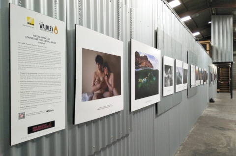 One of the walls in the main gallery