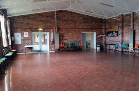 Hall interior towards entrance foyer