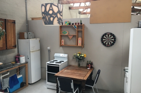 communal area and kitchen