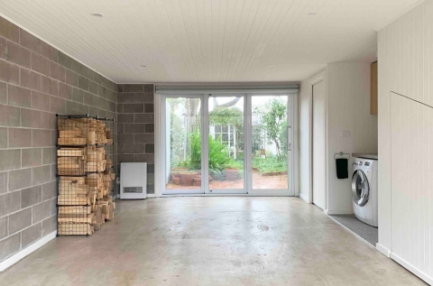 Versatile space featuring besser & panelled walls