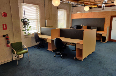 Desk space in open plan area