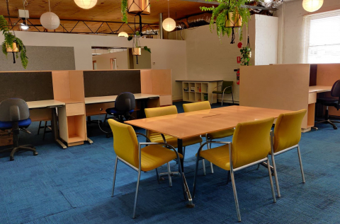 Table & chairs space in open plan area