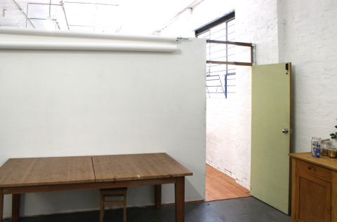 Entrance to the studio from communal area.