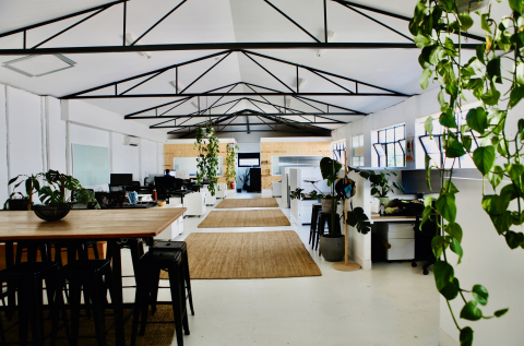 Flooded with natural light, and stunningly converted to a modern office space, this former textile factory retains all its original character