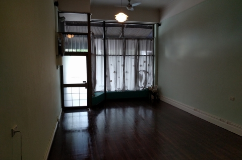 View from the back of the room, toward the windows