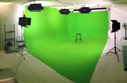 Panorama of Greenscreen studio