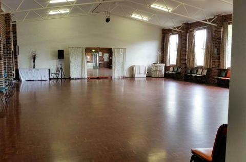 Hall interior and large mirrors for dance 