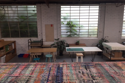 common area and top of screen print table