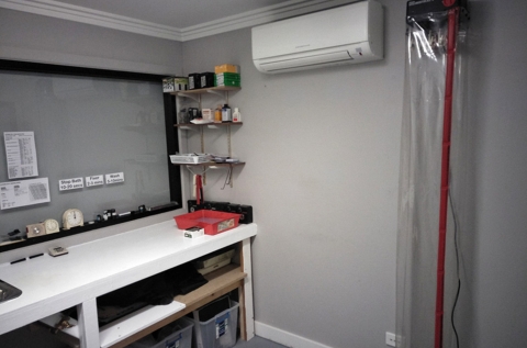 The dedicated film processing room